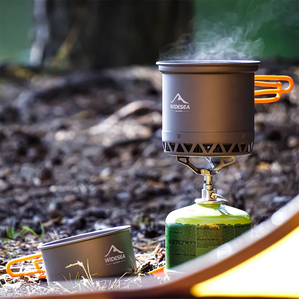 Widesea Camping 1.3L 2.3L Cookware Outdoor Cooking Set Heat Cooker