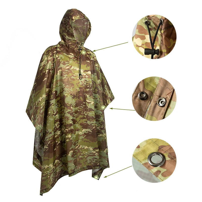 Tactical Suit Rain Military Raincoat Poncho