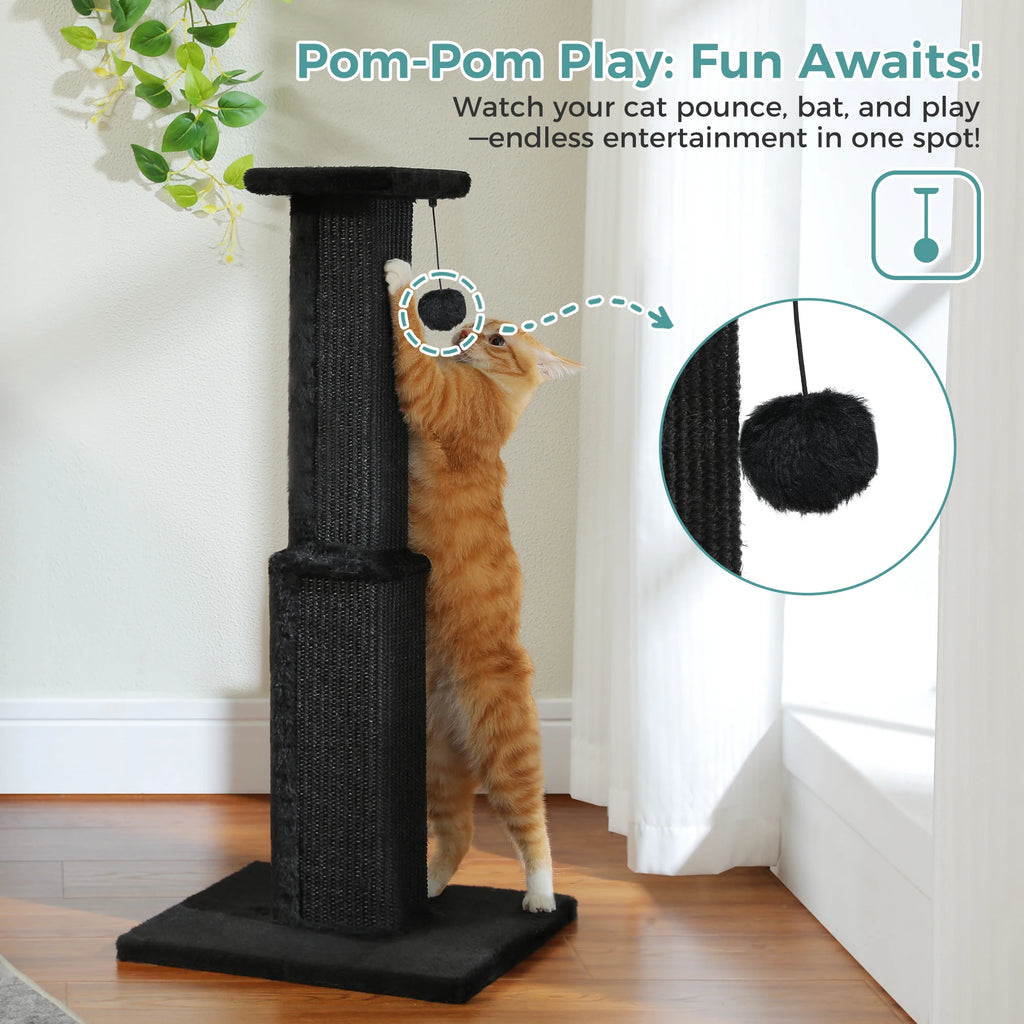 Ultimate Scratch Post with Woven Sisal Dangling Ball Cat Scratcher