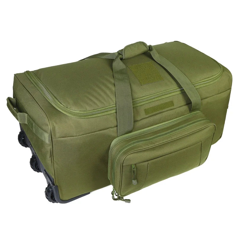 LQARMY 124L Outdoor Camping Travel Bag Large Trolley Case Waterproof