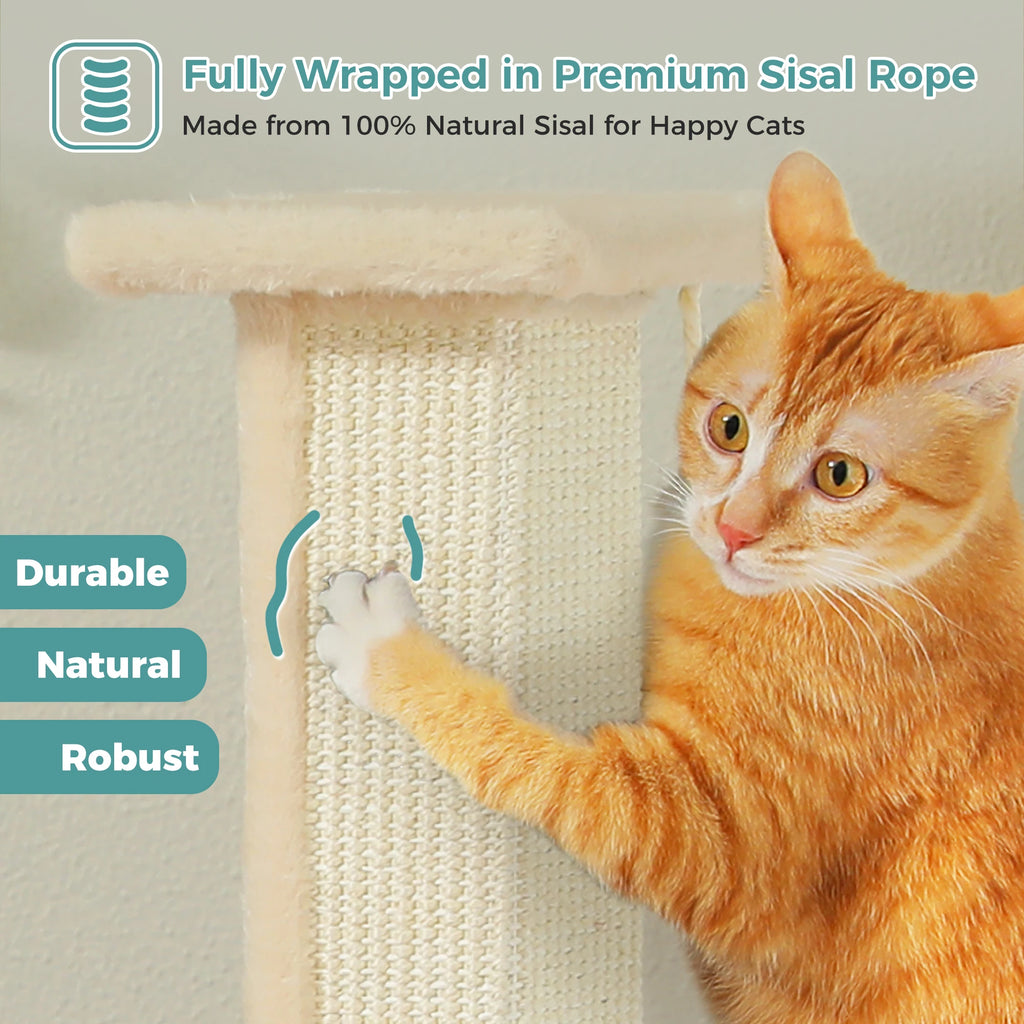 Ultimate Scratch Post with Woven Sisal Dangling Ball Cat Scratcher