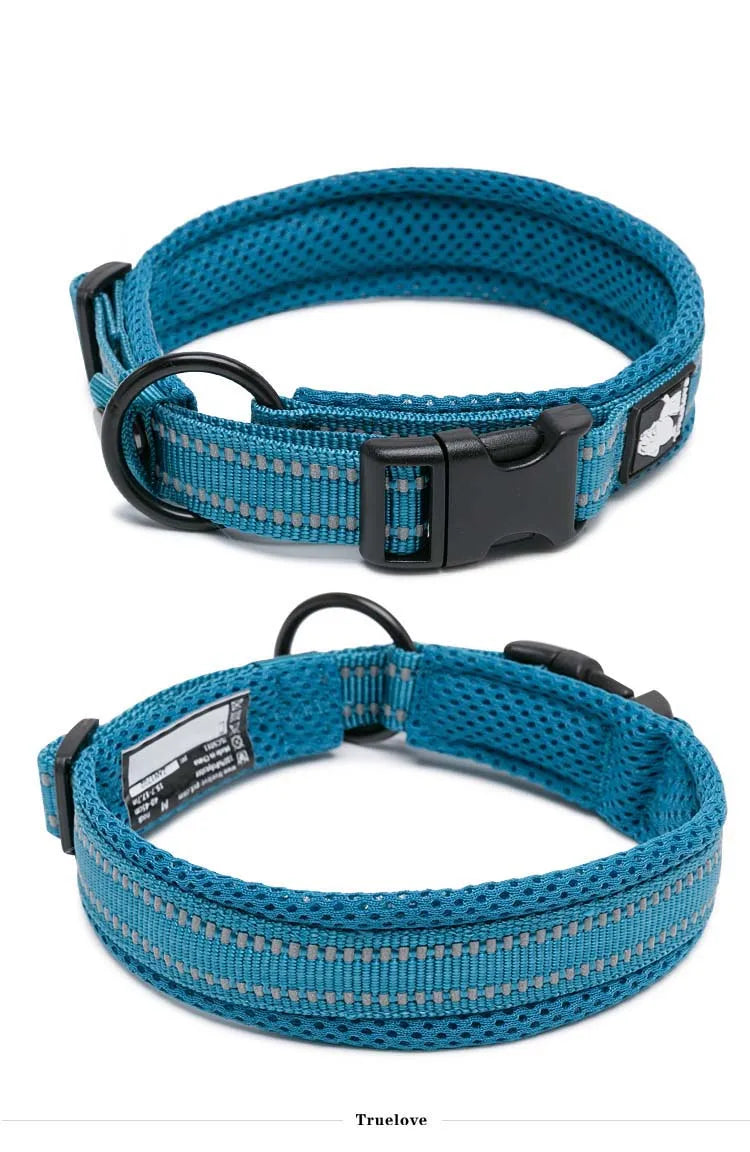 Dog Walking Collar Comfort Padded 11 Colors Size XXS-XXXL