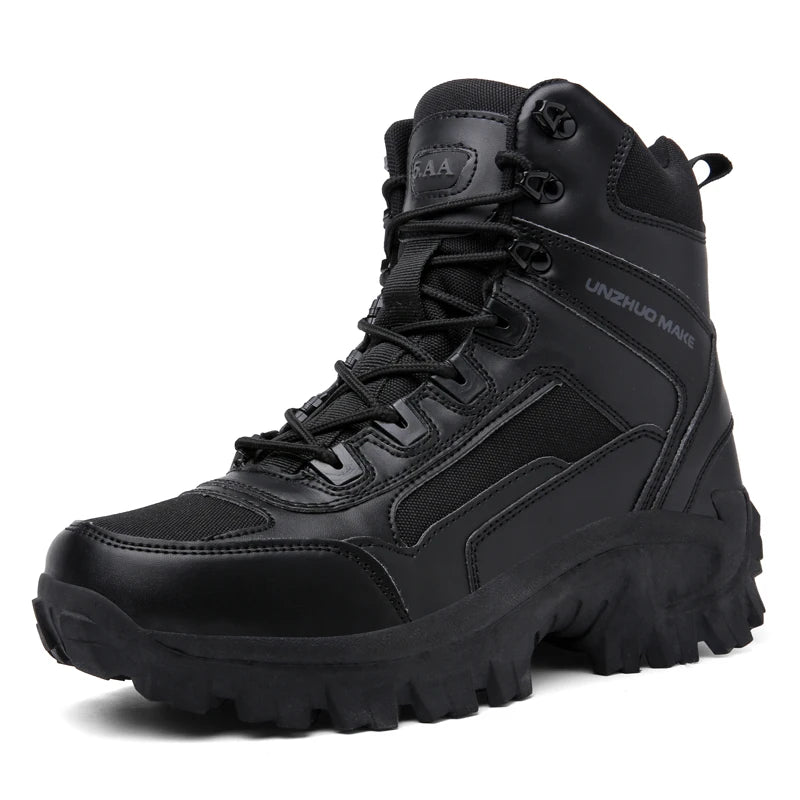 Men'sHiking Shoes Tactical Sport Shoes Male High Top Waterproof Outdoor Mountain Climbing