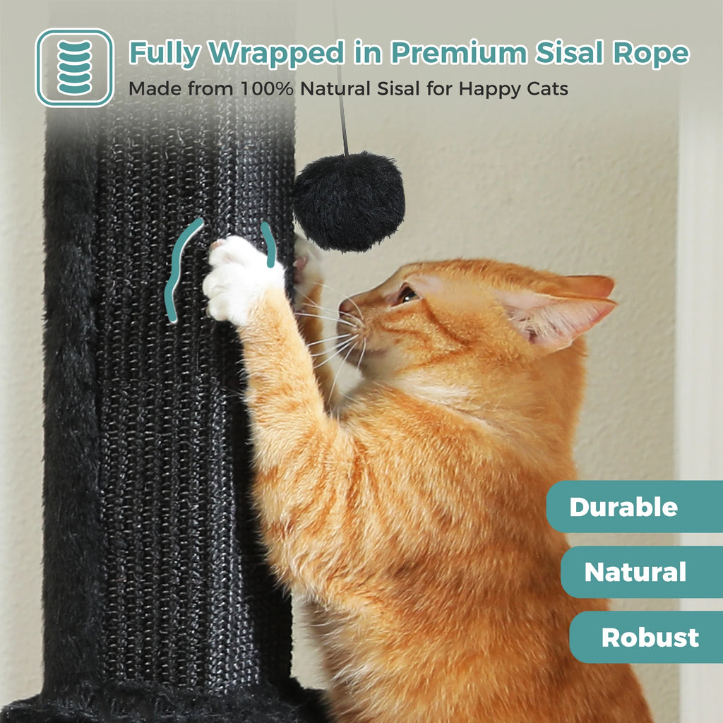 Ultimate Scratch Post with Woven Sisal Dangling Ball Cat Scratcher