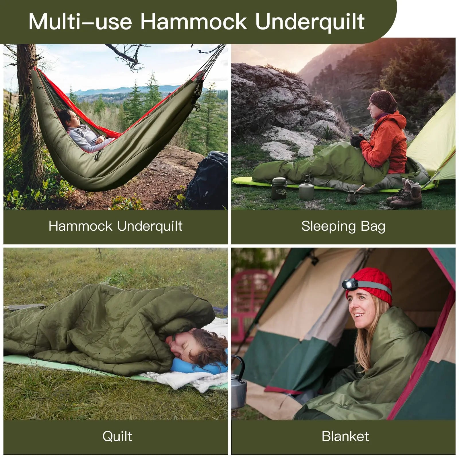 Night Cat Hammock Underquilts Sleeping Bag Single Insulated Under Blanket