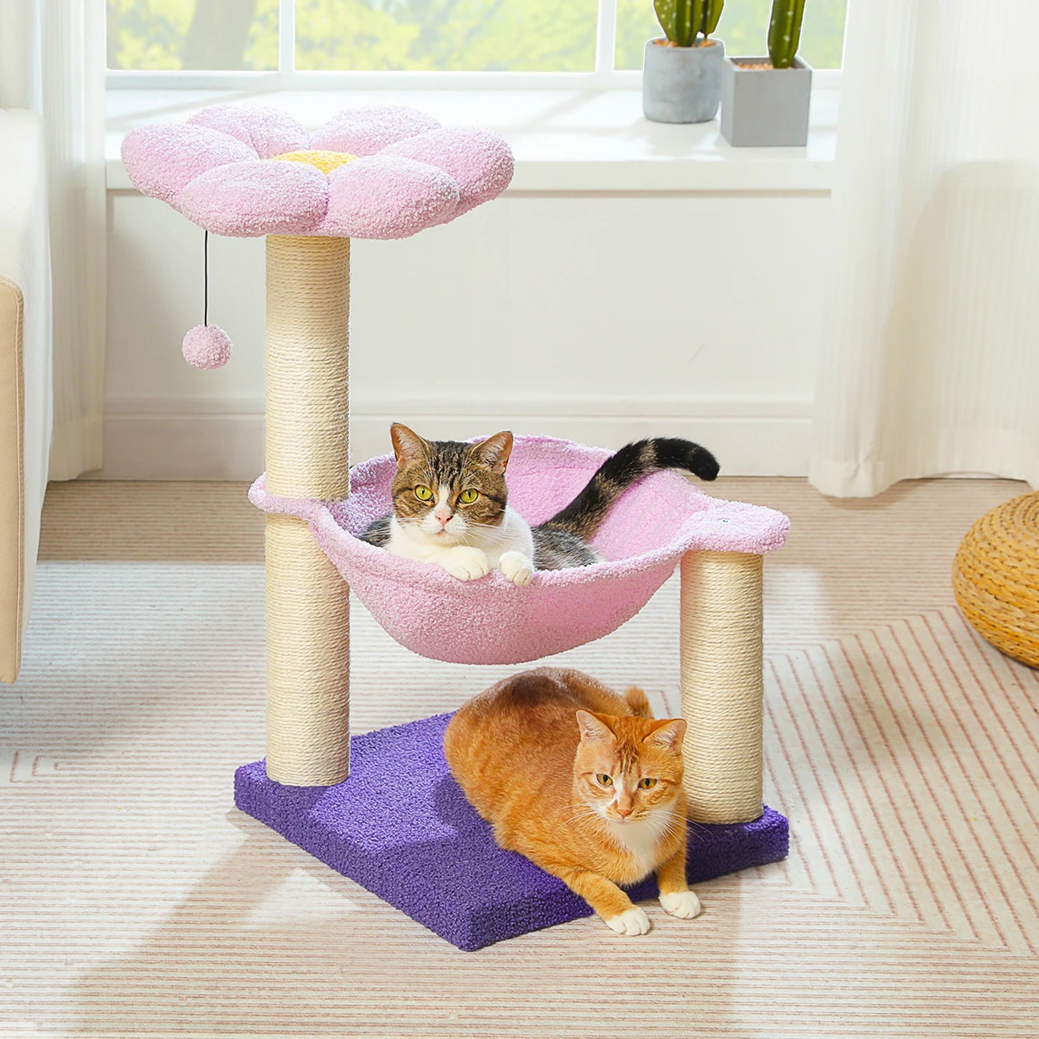 Flower Cat Tree with Sisal Scratching Post