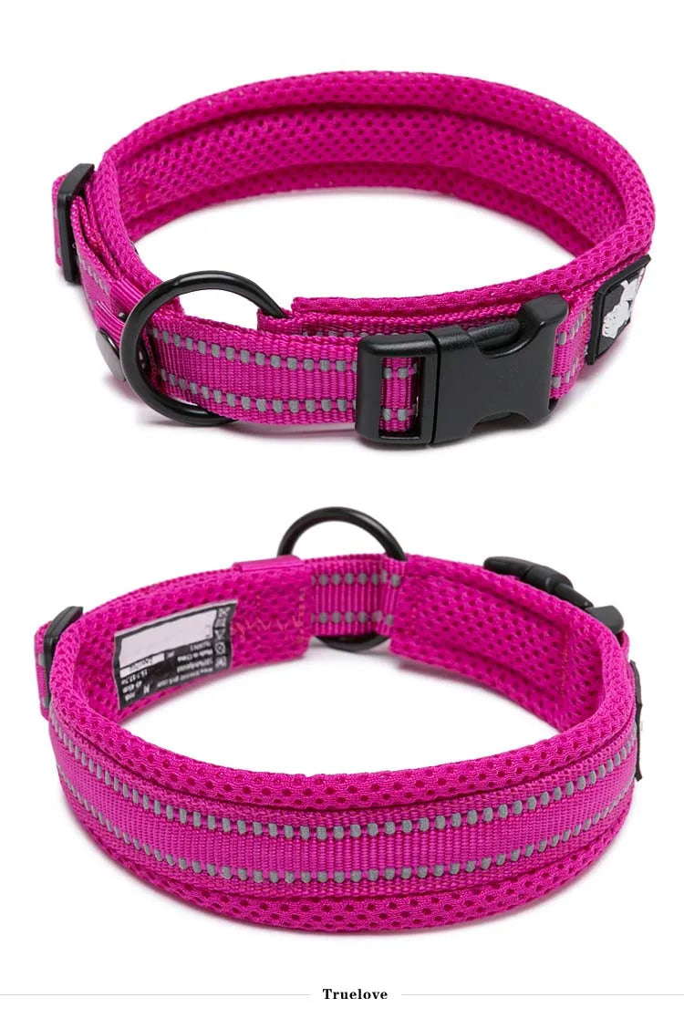 Dog Walking Collar Comfort Padded 11 Colors Size XXS-XXXL