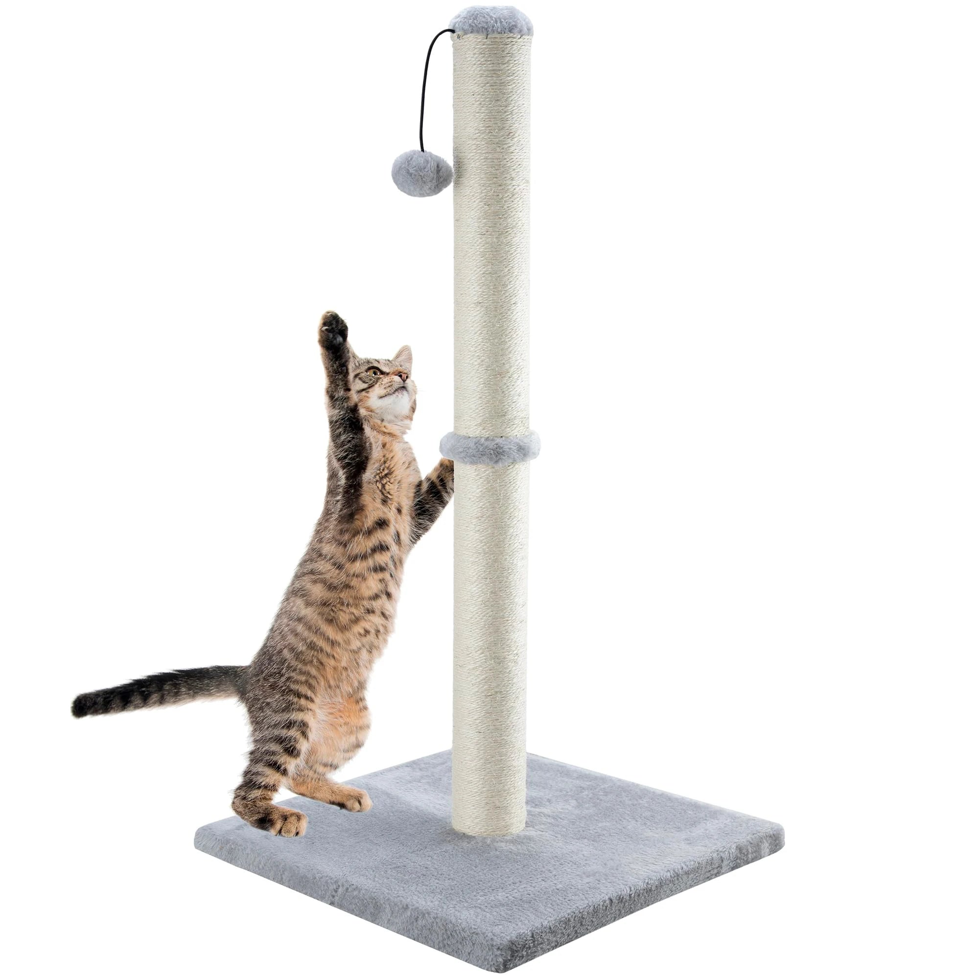 Tall Cat Scratching Posts For Indoor Cats And Kittens With Dangling Ball Vertical Scratcher
