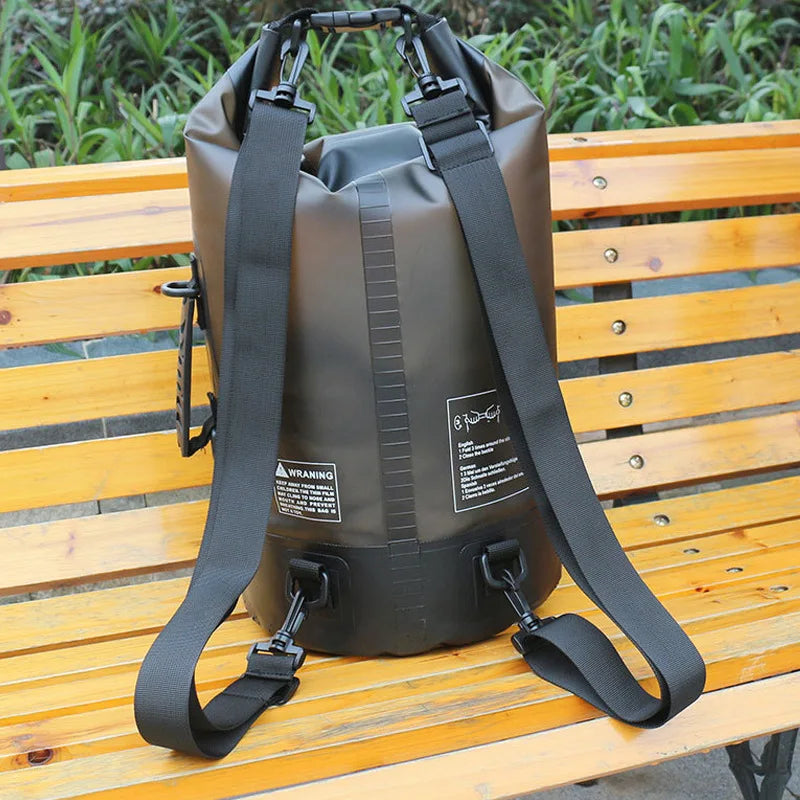 Waterproof Dry Bag 10L 20L Storage Pack Pouch For Swimming, Rafting, Kayaking, and Boating