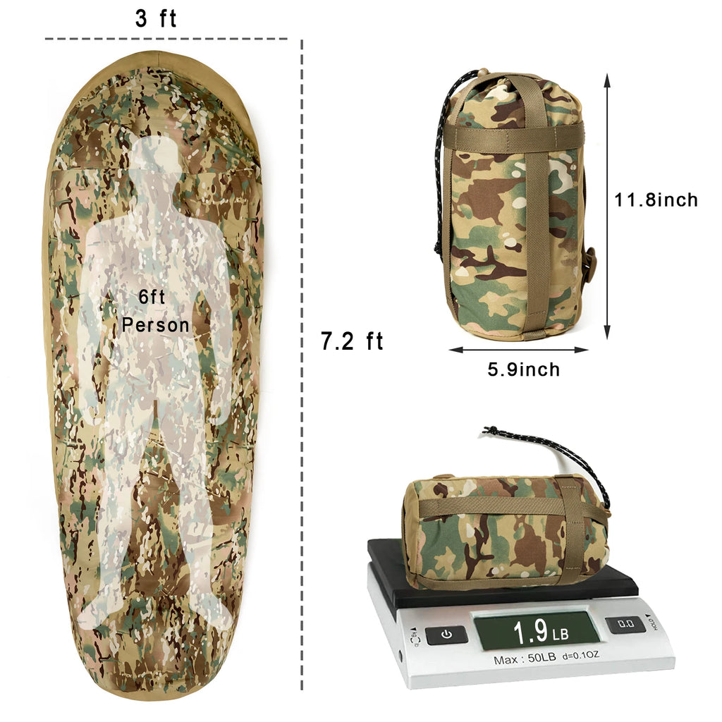 Bivy Cover Sack for Military Army Modular Sleeping System, Waterproof Outer Shell for Sleeping Bag