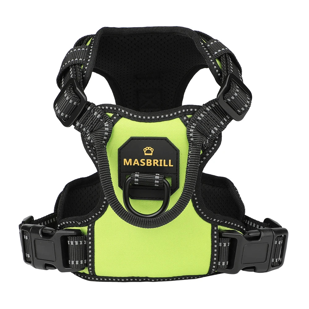 No Pull Nylon Adjustable Reflective Dog Harness
