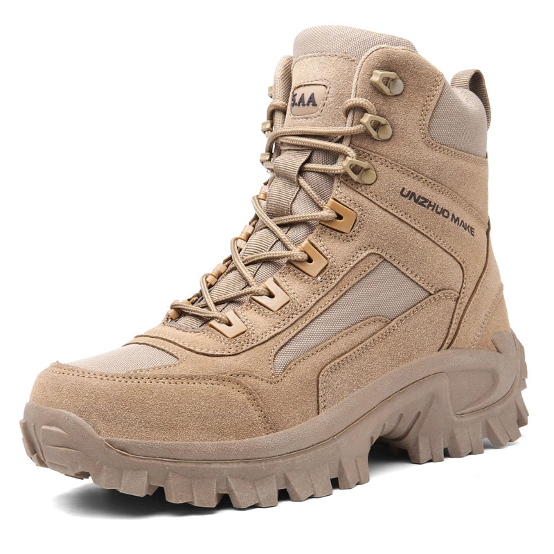 Men'sHiking Shoes Tactical Sport Shoes Male High Top Waterproof Outdoor Mountain Climbing