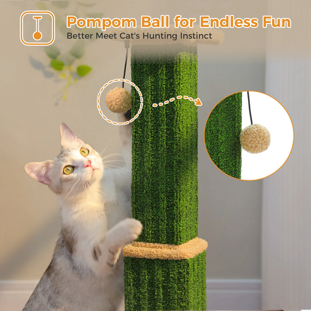 Ultimate Scratch Post with Woven Sisal Dangling Ball Cat Scratcher