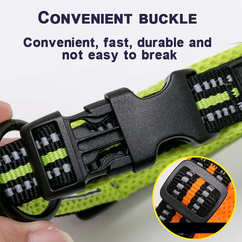 Dog Walking Collar Comfort Padded 11 Colors Size XXS-XXXL