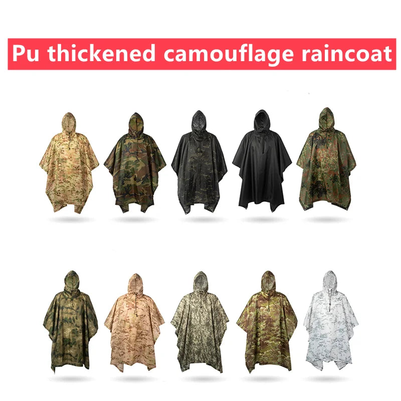 Tactical Suit Rain Military Raincoat Poncho