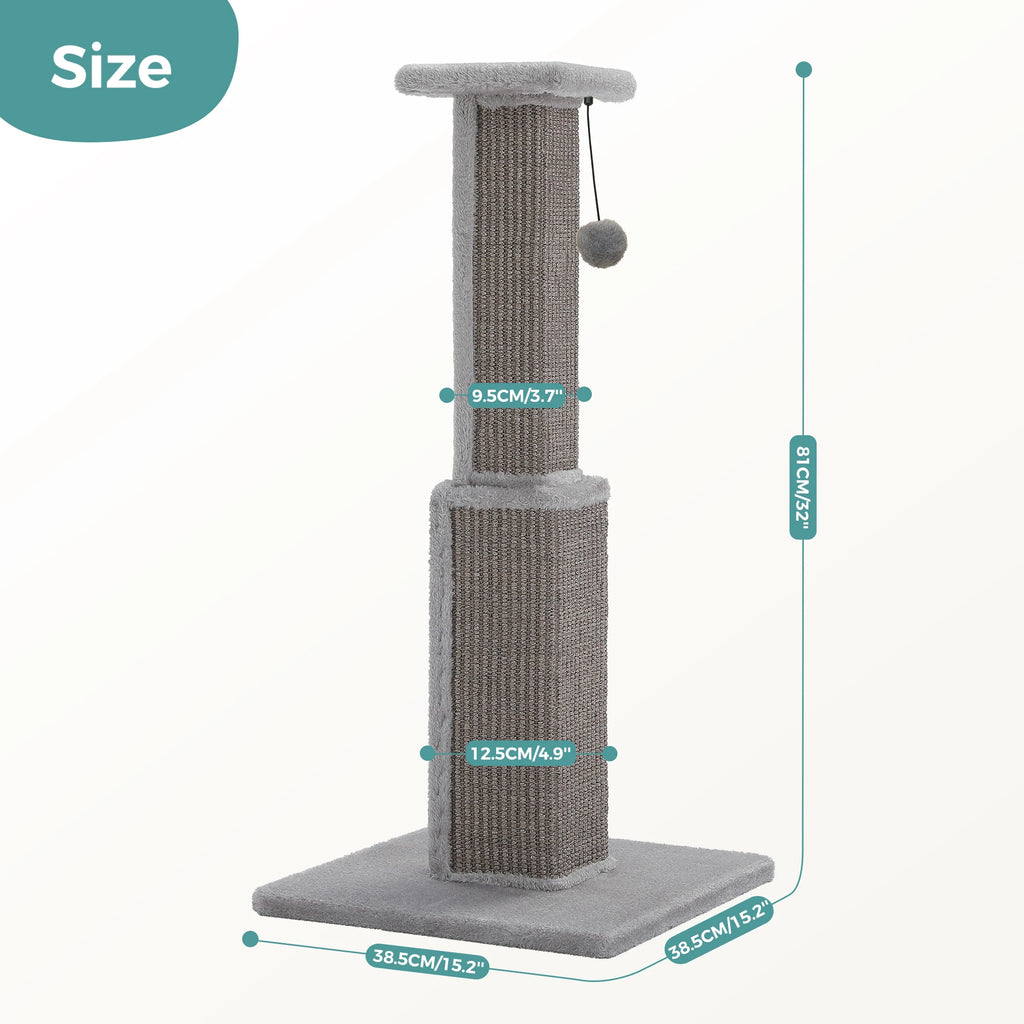 Ultimate Scratch Post with Woven Sisal Dangling Ball Cat Scratcher