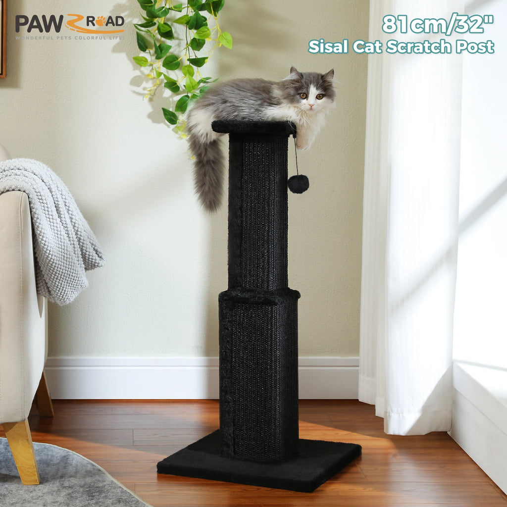 Ultimate Scratch Post with Woven Sisal Dangling Ball Cat Scratcher
