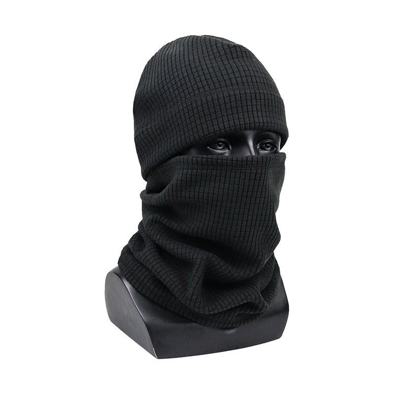 Winter Thicken Warm Face Mask Hat Set Outdoor Camoufalge Tactical Thermal Neck Warmer For Men Women