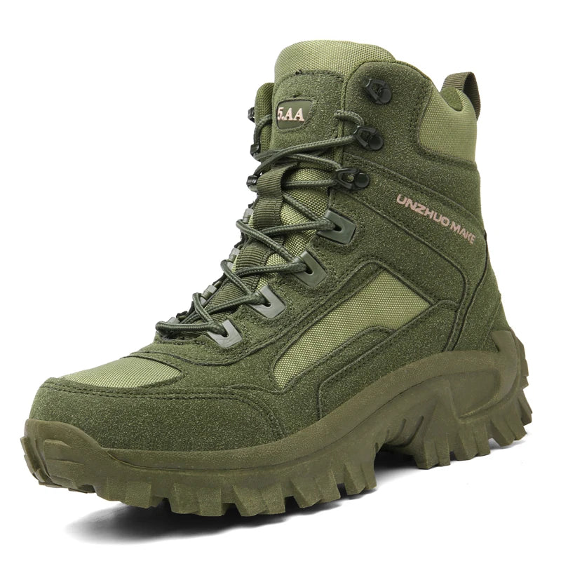 Men'sHiking Shoes Tactical Sport Shoes Male High Top Waterproof Outdoor Mountain Climbing