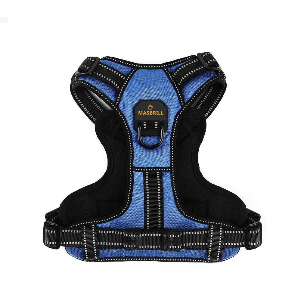 No Pull Nylon Adjustable Reflective Dog Harness