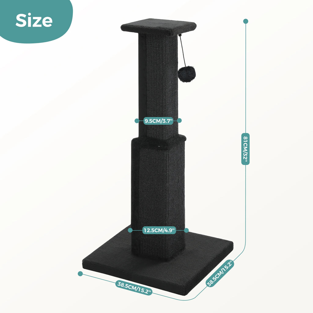Ultimate Scratch Post with Woven Sisal Dangling Ball Cat Scratcher