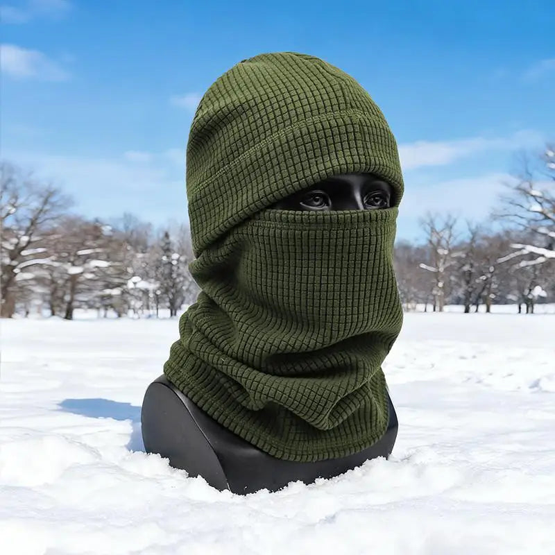 Winter Thicken Warm Face Mask Hat Set Outdoor Camoufalge Tactical Thermal Neck Warmer For Men Women