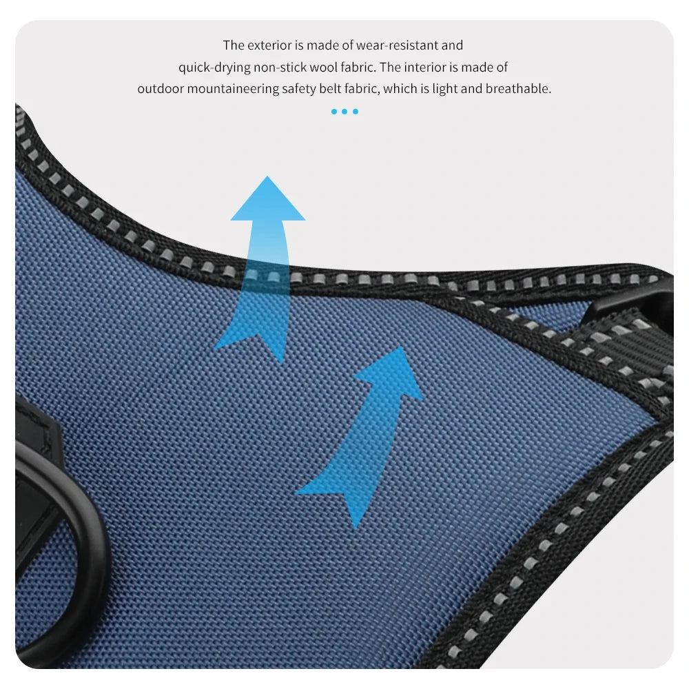 No Pull Nylon Adjustable Reflective Dog Harness
