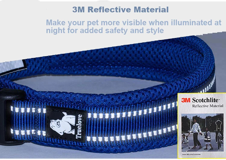 Dog Walking Collar Comfort Padded 11 Colors Size XXS-XXXL