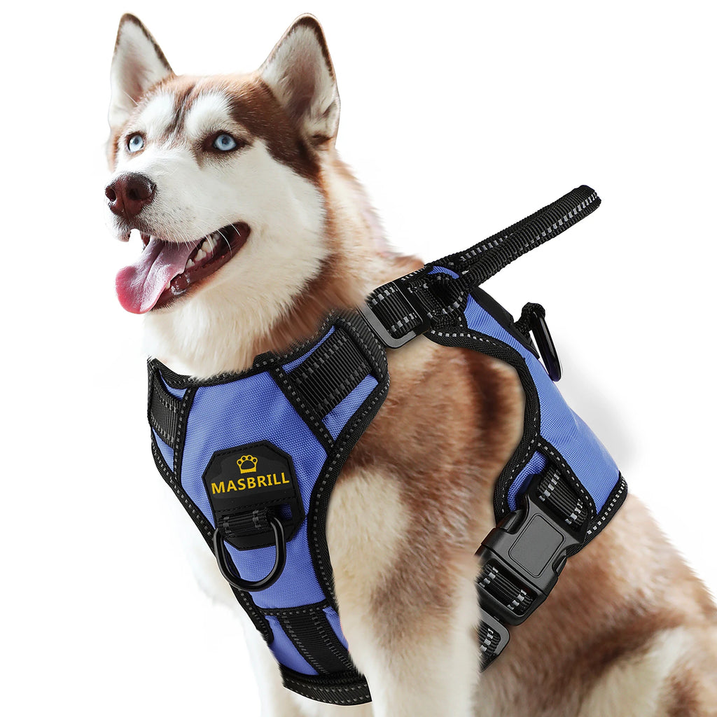 No Pull Nylon Adjustable Reflective Dog Harness