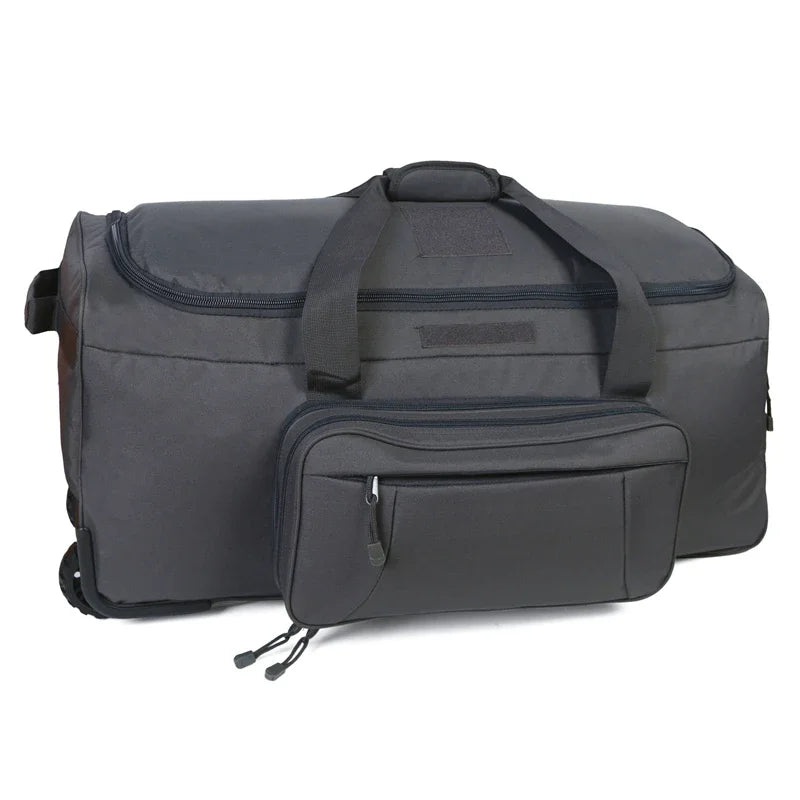LQARMY 124L Outdoor Camping Travel Bag Large Trolley Case Waterproof