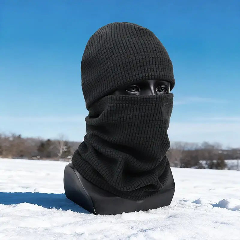 Winter Thicken Warm Face Mask Hat Set Outdoor Camoufalge Tactical Thermal Neck Warmer For Men Women