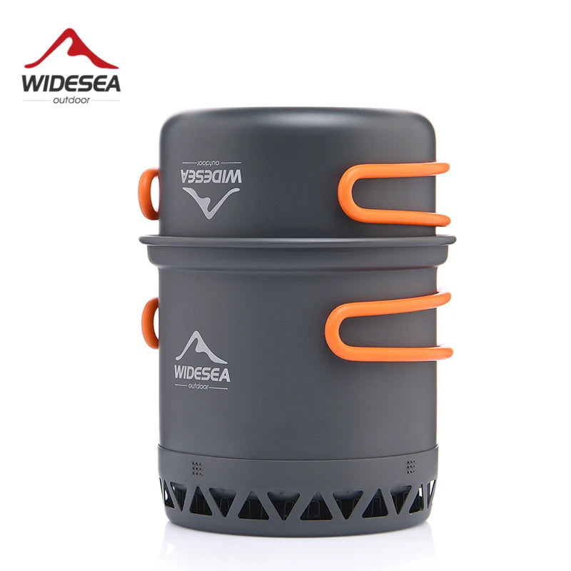 Widesea Camping 1.3L 2.3L Cookware Outdoor Cooking Set Heat Cooker
