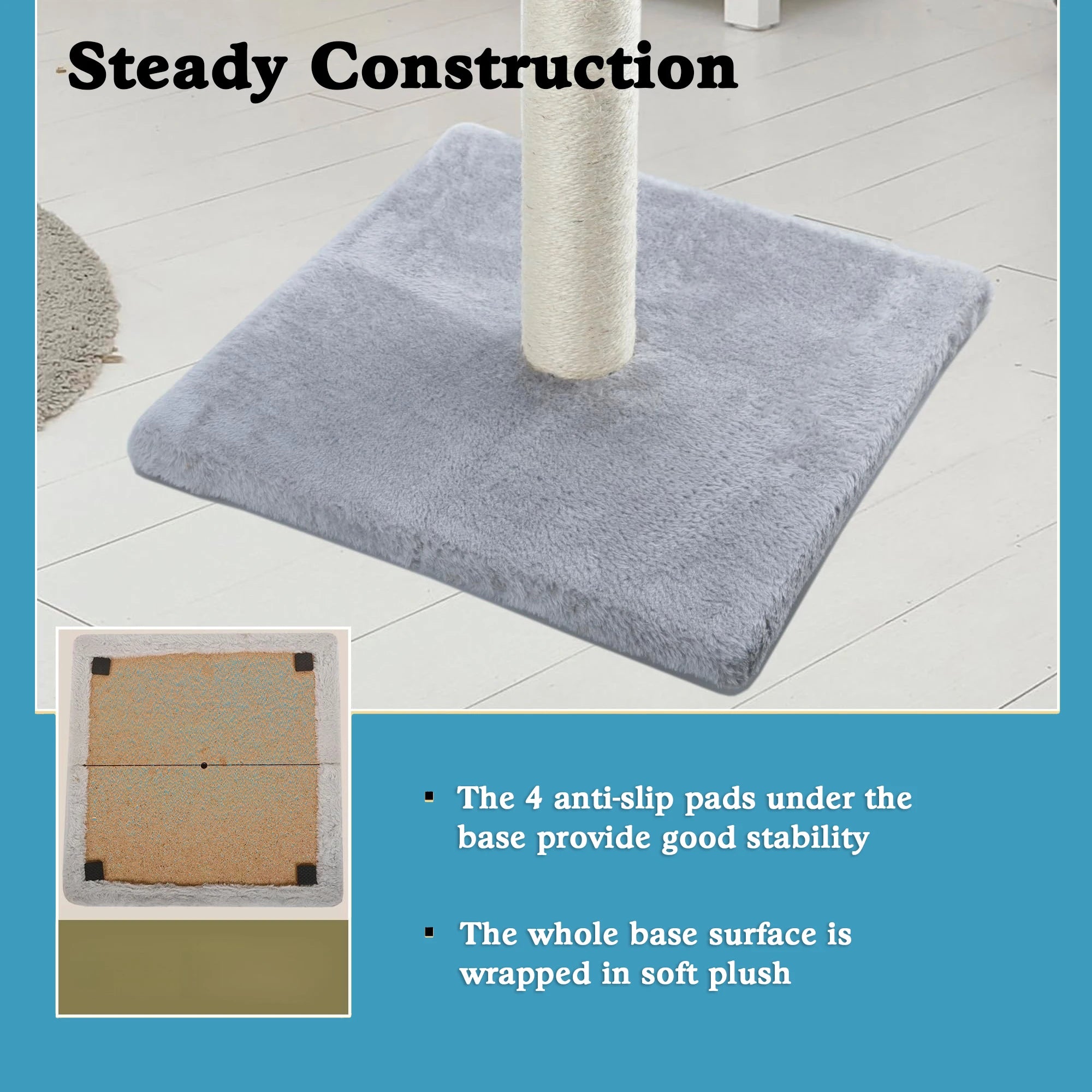 Tall Cat Scratching Posts For Indoor Cats And Kittens With Dangling Ball Vertical Scratcher