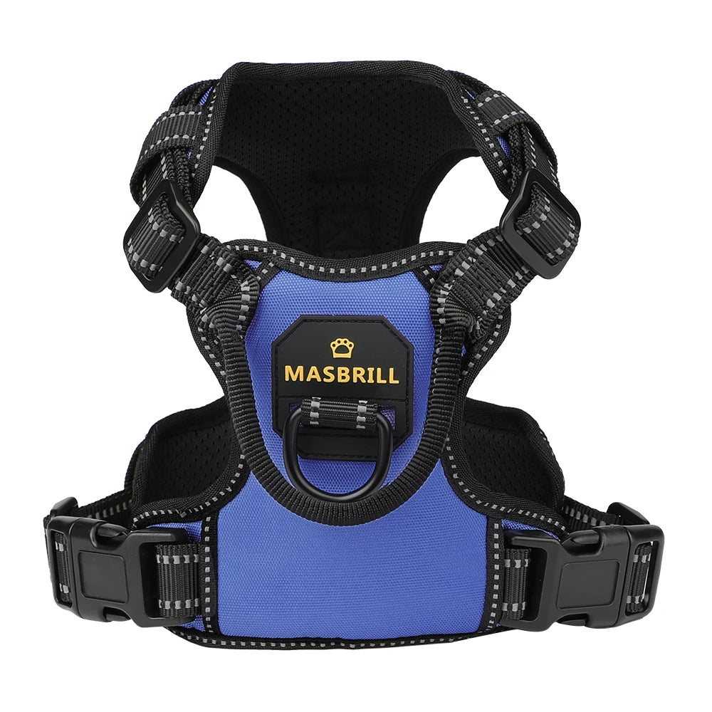 No Pull Nylon Adjustable Reflective Dog Harness