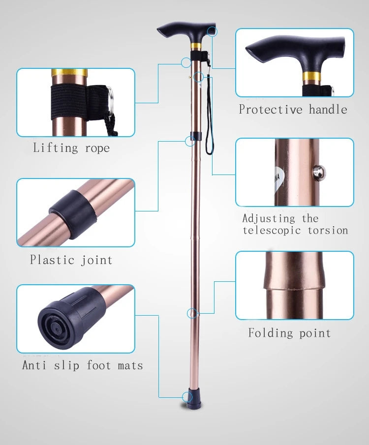 Hiking Camping Mountaineering Poles Walking Stick Telescopic