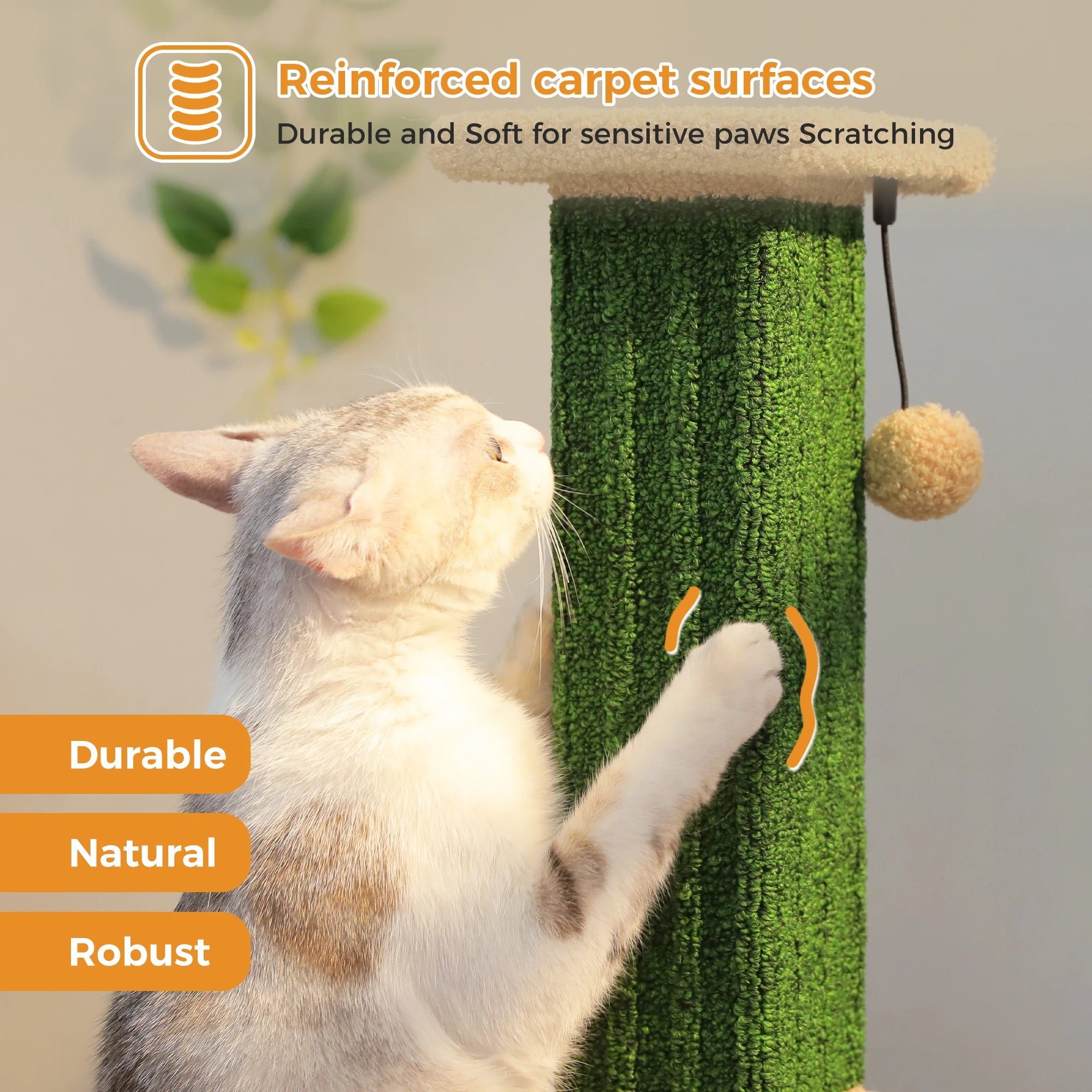 Ultimate Scratch Post with Woven Sisal Dangling Ball Cat Scratcher