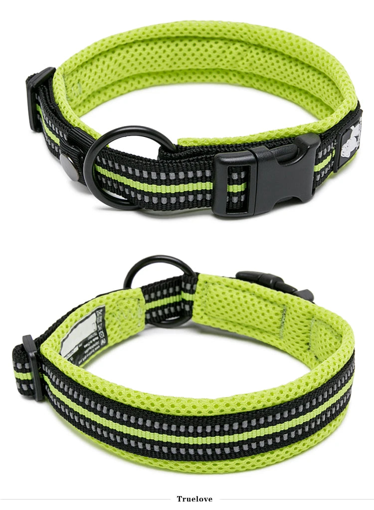 Dog Walking Collar Comfort Padded 11 Colors Size XXS-XXXL