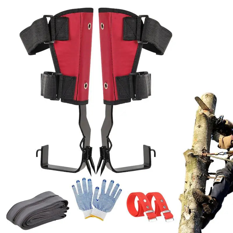 Tree Climbing Gear Set Tree Climbing Gear With Belt Tree Climbing Spikes Adjustable Climbing Spikes For Hunting Fruit Picking