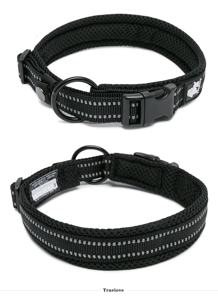 Dog Walking Collar Comfort Padded 11 Colors Size XXS-XXXL