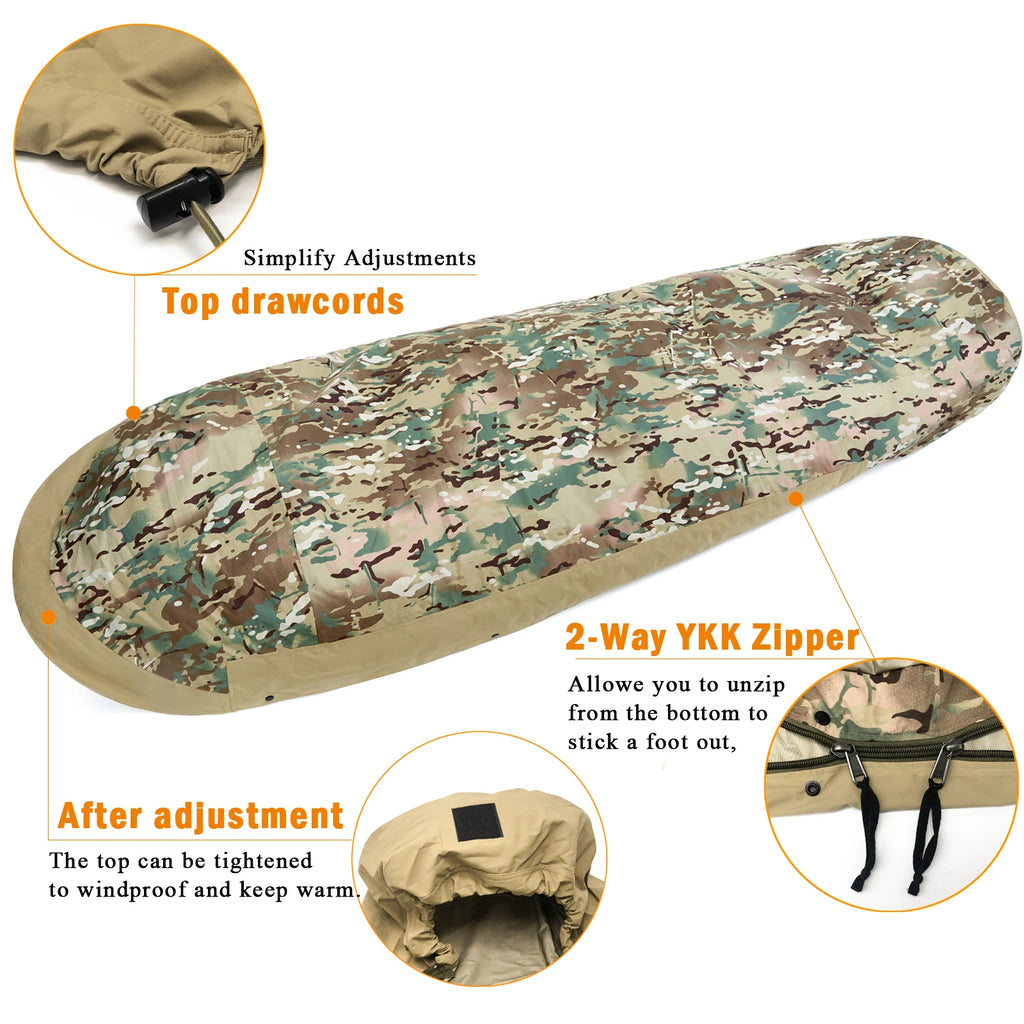 Bivy Cover Sack for Military Army Modular Sleeping System, Waterproof Outer Shell for Sleeping Bag