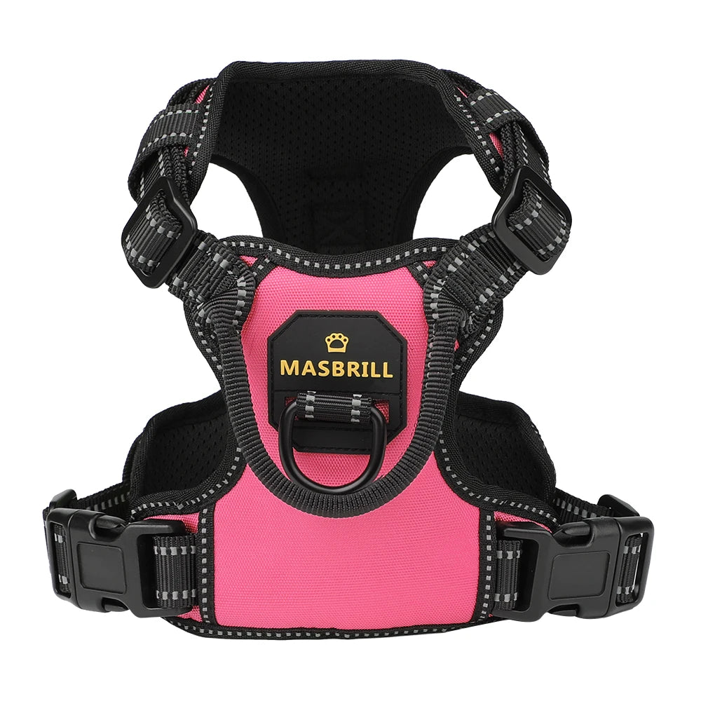 No Pull Nylon Adjustable Reflective Dog Harness